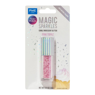 Jedlé třpytky na dort růžové PME Pink Topaz Magic Sparkles 3 g